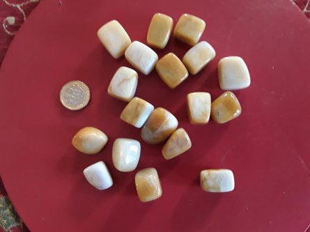 Yellow Jade tumblestones.J2018 1