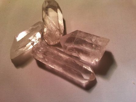 clear quartz wands or points