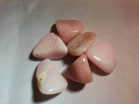 pink opal tumblestone