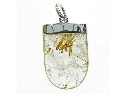 rutilated quartz pendant