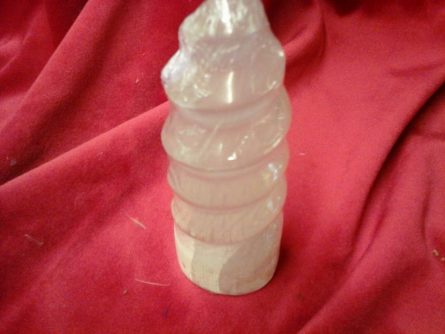 selenite unicorn horn