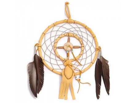 Dream Catcher with medicine bag large 6 inch