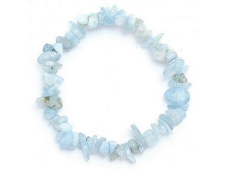 aquamarine chip bracelet