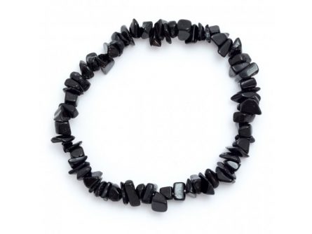 black tourmaline chip bracelet