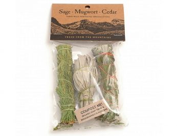 mini smudge sticks sage, mugwort, cedar