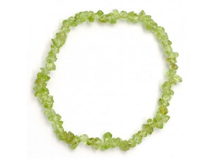 peridot chip bracelet