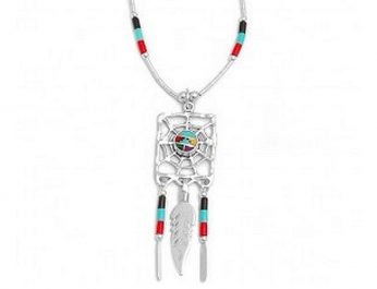 zuni web of life necklace close up