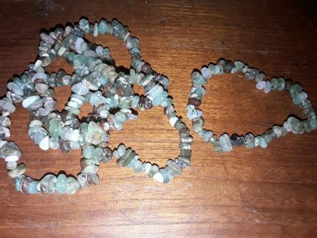 Green Chrysoprase bracelet group and single