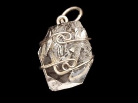 Herkimer Diamond Wire Wrap Pendant HT Nov 2016