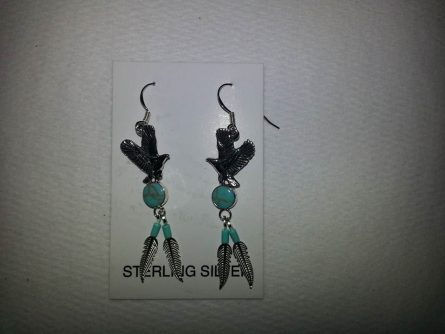 Eagle and Feathers Earrings March 2017