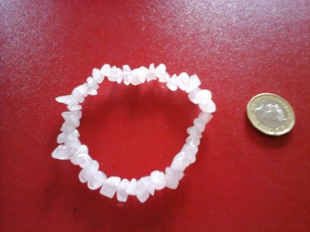 Crystal Chip Bracelet Rose Quartz