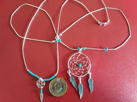 Large and Small dreamcatcher necklace new