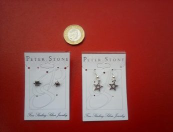 Pentacle earrings pair