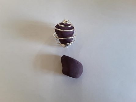 Purpurite spiral pendant 1