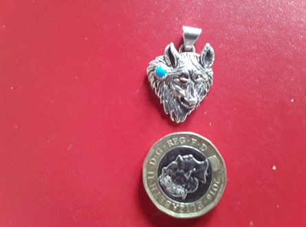 Wolf Head Pendant Silver PAWHT