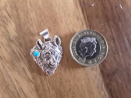 Wolf Head Pendant Silver PAWHT 2