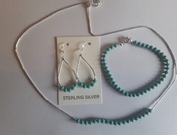 Blue beads LSN, BNN39 and LSE5T ear rings