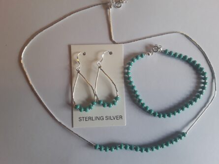 Blue beads LSN, BNN39 and LSE5T ear rings