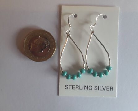 LSE5T blue bead earrings