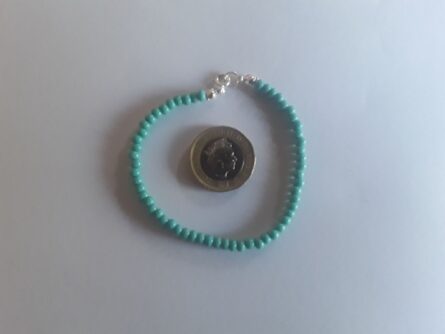 Turquoise rondel beads bracelet1