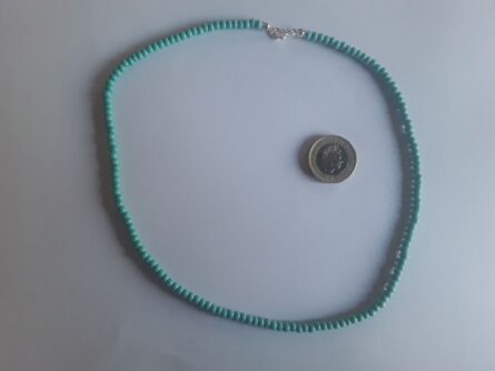 Turquoise rondel beads necklace 1