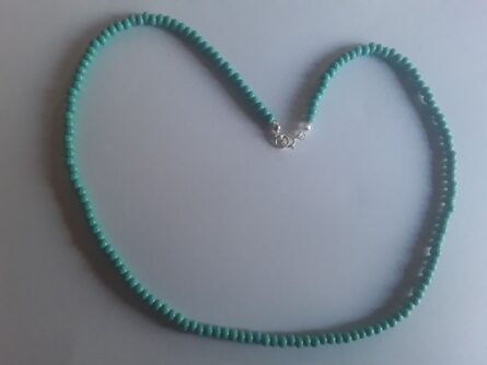 Turquoise rondel beads necklace 2