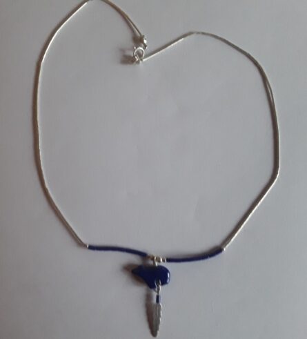 Lapis bear necklace 2